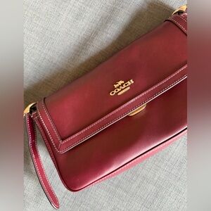 Coach Burgundy Leather Shoulder and Crossbody Bag